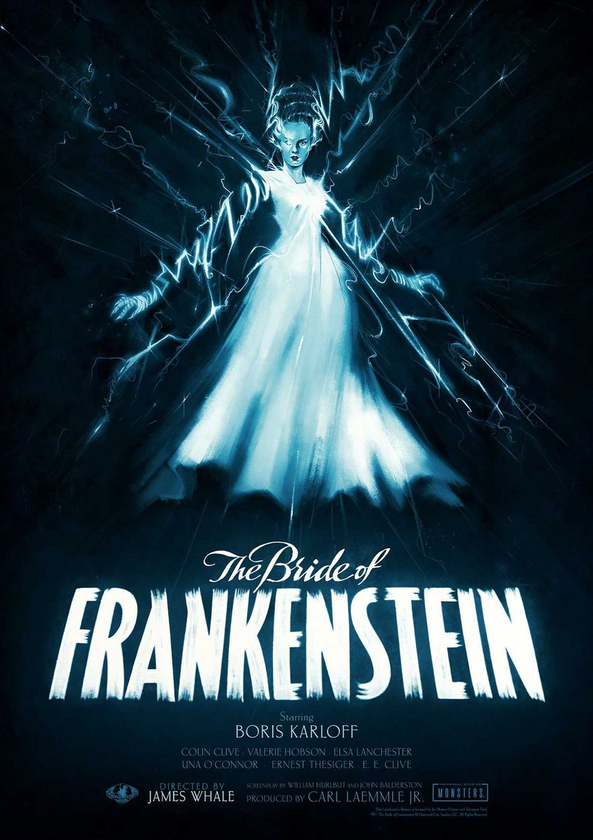 #CoolArt: 'The #BrideOfFrankenstein' print by <a href="/ThatStephC/">Steph✨</a>  through <a href="/VicePressNews/">Vice Press</a> 
geekynerfherder.blogspot.com/2023/09/coolar…