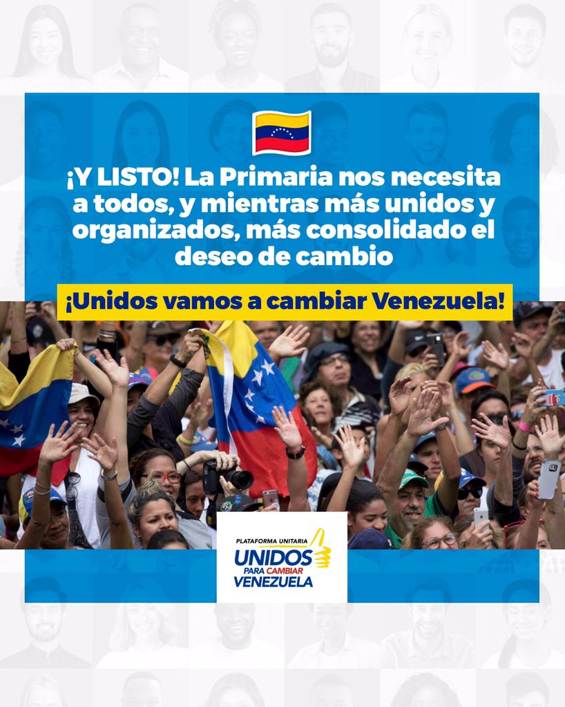 PUD_Falcon's tweet photo. Somos una inmensa mayoría de venezolanos los que queremos que las condiciones cambien por eso este #22Oct #YoVotoXVenezuela https://t.co/X3sPrGQsxe