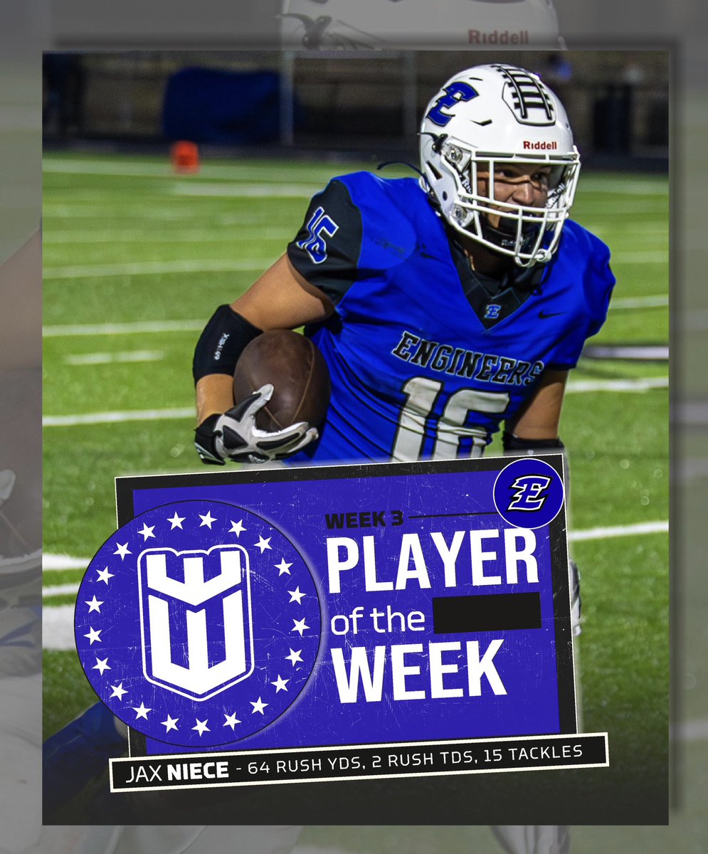 Elite Zone (@elitezoneshow) on Twitter photo Week Three | Football
Player of the Week
Jax Niece | LB/RB
Estill County
64 Rushing Yards
2 Rushing TD’s
15 Total Tackles
3 Tackles for Loss
#BuiltDifferent
<a href="/NateInSports/">Nate Bryan</a> <a href="/Hometownsportsc/">Jamie hughes</a> <a href="/RetaliationMou1/">Retaliation Mountain Sports</a> <a href="/EstillAthletics/">Estill County Athletics</a> @estill_FB Week Three | Football
Player of the Week
Jax Niece | LB/RB
Estill County
64 Rushing Yards
2 Rushing TD’s
15 Total Tackles
3 Tackles for Loss
#BuiltDifferent
<a href="/NateInSports/">Nate Bryan</a> <a href="/Hometownsportsc/">Jamie hughes</a> <a href="/RetaliationMou1/">Retaliation Mountain Sports</a> <a href="/EstillAthletics/">Estill County Athletics</a> @estill_FB