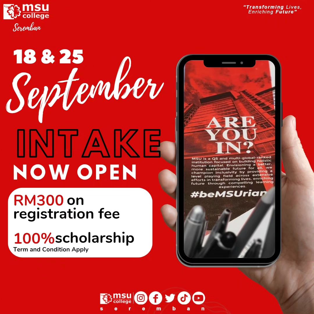 Your Educational Journey Begins Here
See you on 18th and 25th here in #msucollegeseremban

Call our Academic Counselor now: 

☎️ 06-764 8686
📱012-915 8553
📱017-225 5589
♥️🌺

#seremban
 #spm2022 
#spm2023
#spm2021 
#batch03
 #batch02 
#spmpromax 
#spm 
#spmleavers
#diploma