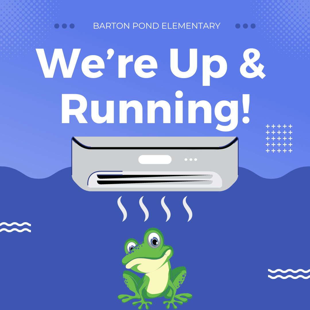 Thanks to quick work from WCPSS Maintenance our unit is back up and running. We'll see you in the morning, Bullfrogs! ❄️🐸❄️