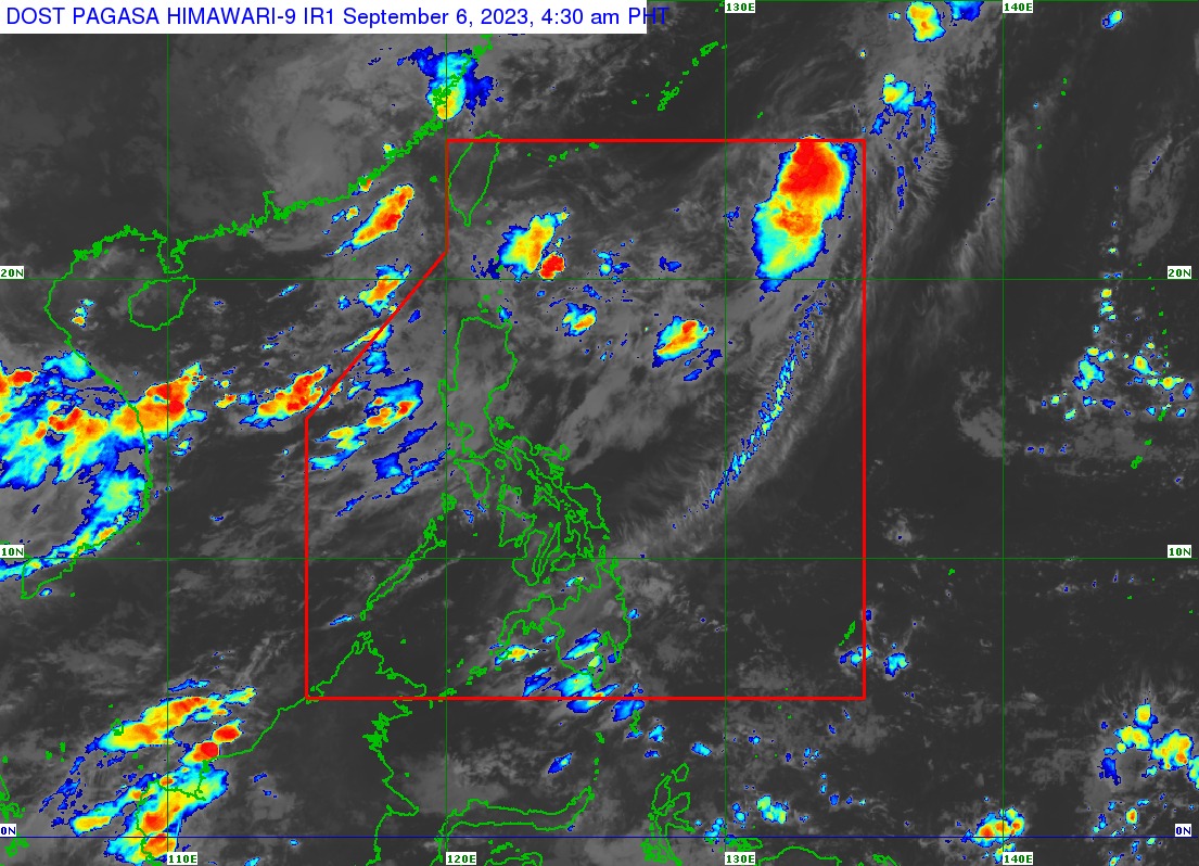 News5PH's tweet photo. Nakalabas na ng Philippine Area of Responsibility (PAR) ang Bagyong #InengPH, base sa 5 a.m. tropical cyclone bulletin ng PAGASA, September 6. Huli itong namataan sa layong 1,240 km silangan hilagang-silangan ng Extreme Northern Luzon. #News5 https://t.co/H5hvByjoKq