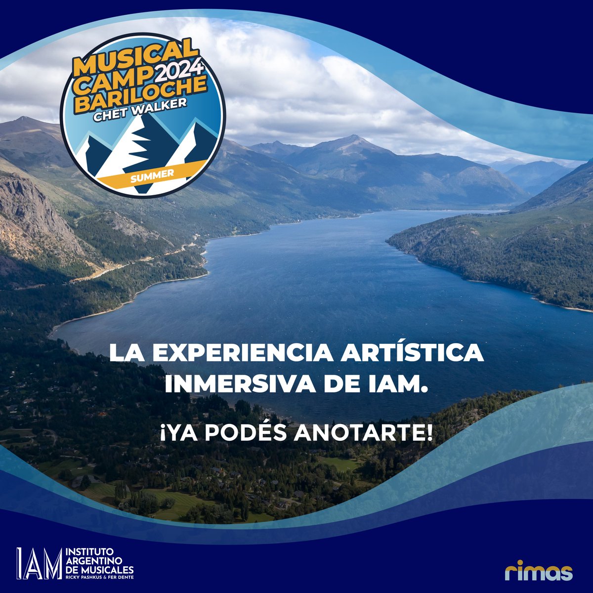 𝗖𝗮𝗺𝗽𝗶𝗻𝗴 𝗠𝘂𝘀𝗶𝗰𝗮𝗹 𝗜𝗔𝗠 𝗕𝗮𝗿𝗶𝗹𝗼𝗰𝗵𝗲 🏕🎼🎤🩰🏔

¡Tu primer viaje de intercambio artístico!
🗓 14 al 20 de febrero 2024
Una semana de trabajo intensivo, lejos de las rutinas, estímulos y obstáculos de la ciudad.

Info: bit.ly/iamcamp

<a href="/pashkus/">Ricky Pashkus</a>