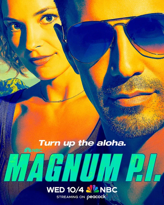 NBCStudiosNBC's tweet photo. Turn up the aloha
Magnum P.I. Season 5 premieres Wednesday October 4 9/8c on NBC https://t.co/39jbJ1eCZb