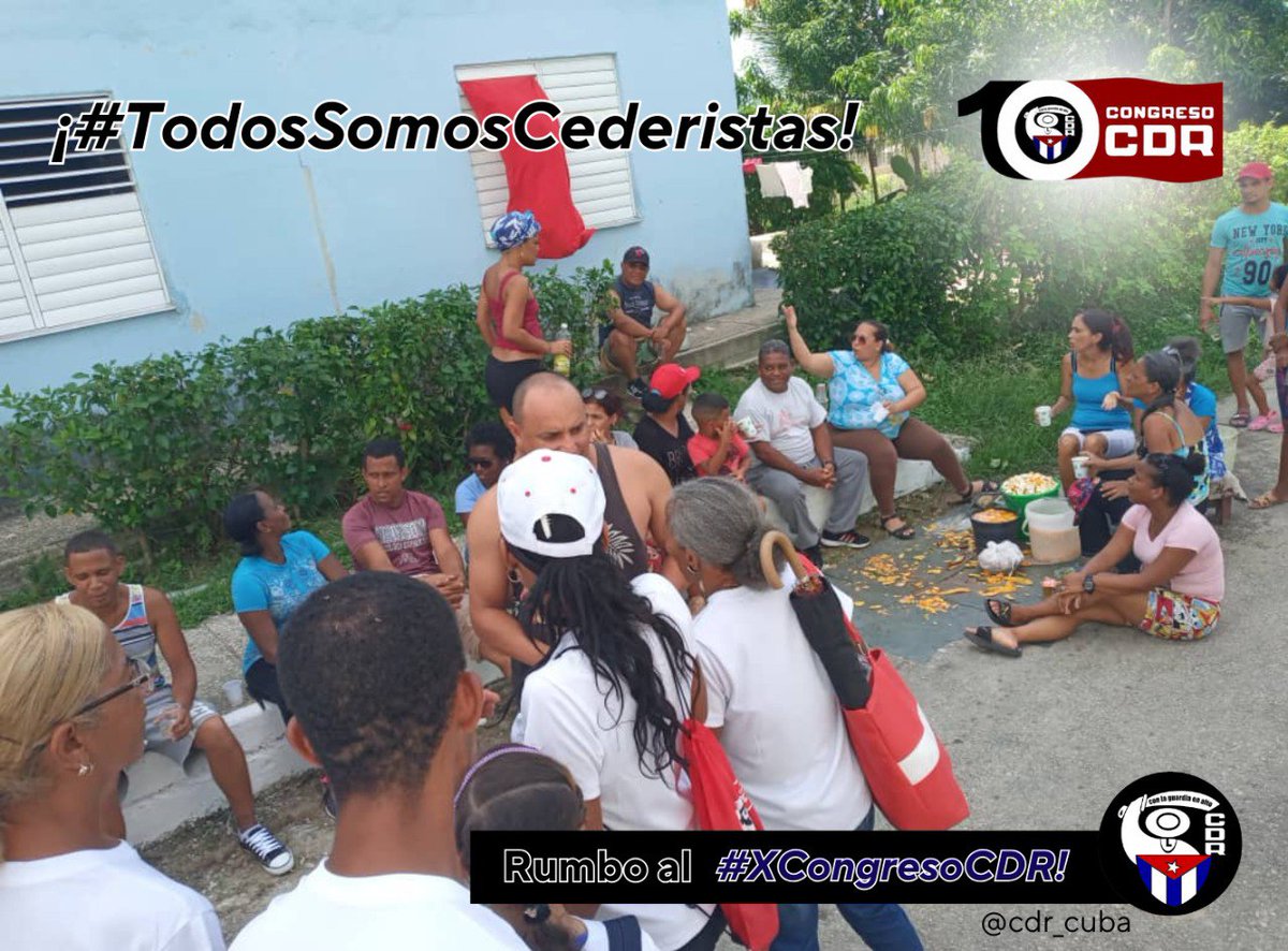 🎶 De cara a cara con el porvenir
Que meta puede hablar, si no es la meta de vencer o morir🎶

En cada cuadra un comité, en cada barrio Revolución, cuadra por barrio, barrio por pueblo, país en Lucha, REVOLUCION 🎶

#XCongresoCDR
#SomosDelBarrio