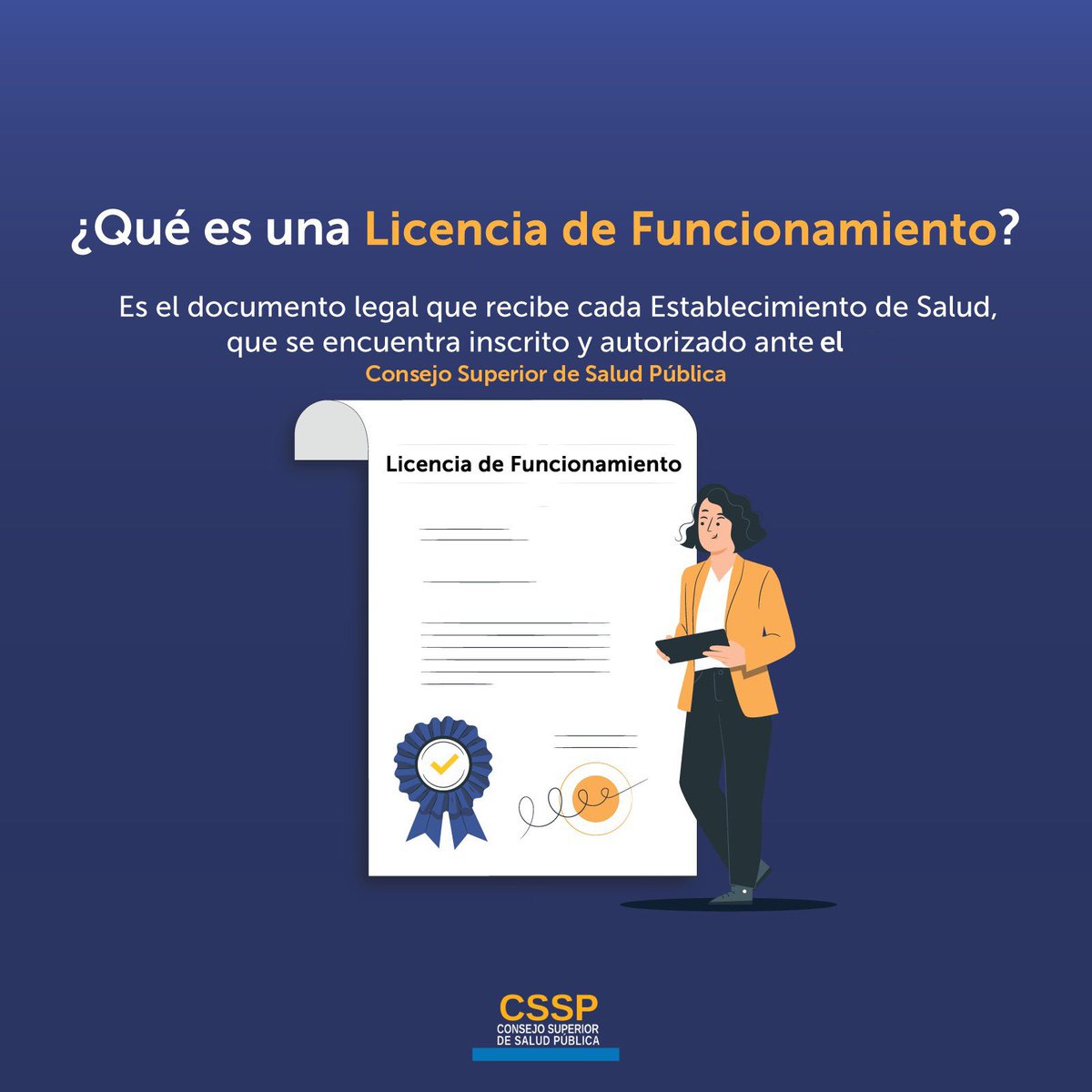 📝Conoce sobre la Licencia de Funcionamiento. ⁣⁣
⁣⁣
Cada establecimiento de #salud debe contar con la 𝘓𝘪𝘤𝘦𝘯𝘤𝘪𝘢 𝘥𝘦 𝘧𝘶𝘯𝘤𝘪𝘰𝘯𝘢𝘮𝘪𝘦𝘯𝘵𝘰 𝘷𝘪𝘨𝘦𝘯𝘵𝘦 para poder brindar servicios de calidad a cada #salvadoreño.