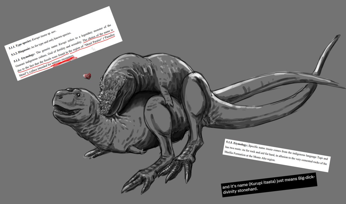 Riamus01's tweet photo. Oh yes, let's not forget this paleontological-etymological gem. https://t.co/y2FKqSy4Pf