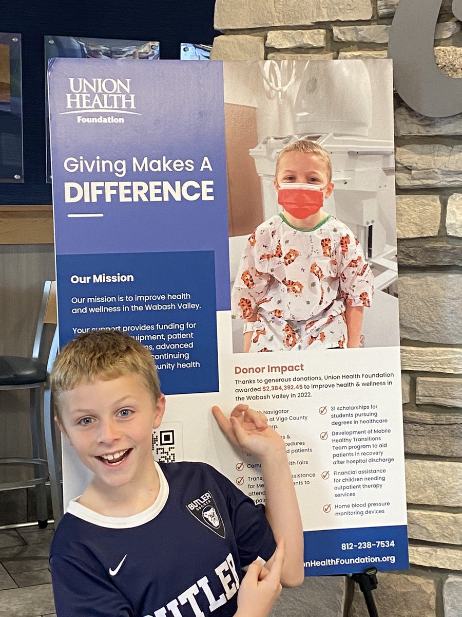 Terre Haute Culver’s is donating $1 from every concrete mixer sold in September to Union Health Foundation. Check out my youngest brother featured on the display. #givelocal #supportlocal #weallLoveIceCream