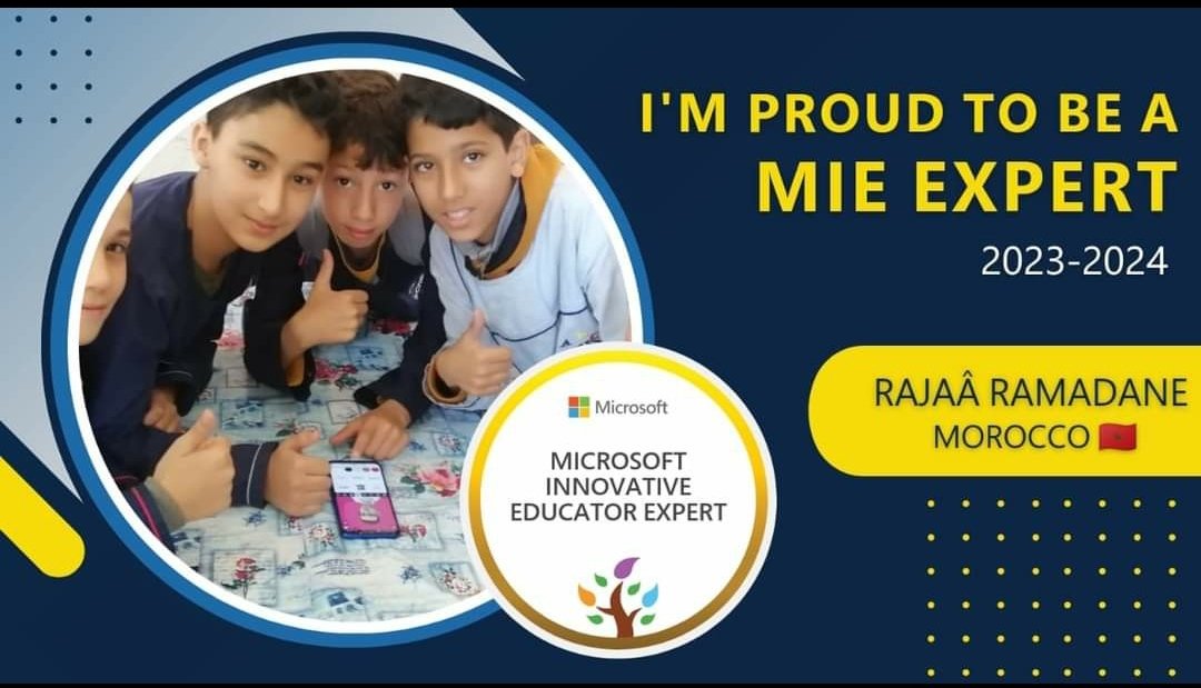 I'm so delighted and honored to be select again as a MIE Expert. Big thanks   for this great nomination wich will encourage me to do always the best ♥️♥️<a href="/Microsoft365/">Microsoft 365</a>  <a href="/MicrosoftEDU/">Microsoft Education</a>  <a href="/MicrosoftFlip/">Flip</a>  <a href="/taalimtice/">taalimtice</a> <a href="/BookCreatorApp/">Book Creator Team</a>  <a href="/canva/">Canva</a> <a href="/MrCoachK15/">Andy Knueven #YouKnuevenLearn #MinecraftEdu 💚</a>  <a href="/SMAIL_BALAADICH/">SMAIL BALAADICH</a>