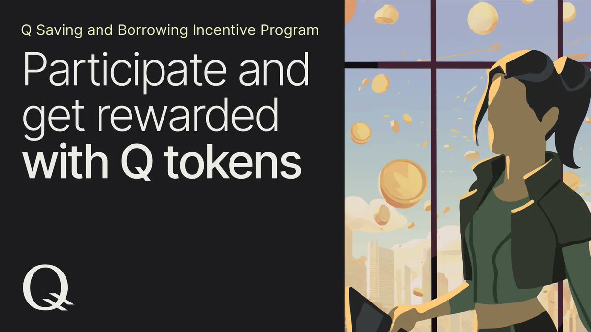 🌅 A new era of #DeFi on #QBlockchain begins!

🎉 Participate in Q's upcoming Savings and Borrowing campaign get rewarded with Q tokens 🎁

📝 Join the waitlist today! ➡️ buff.ly/3sn6YpT