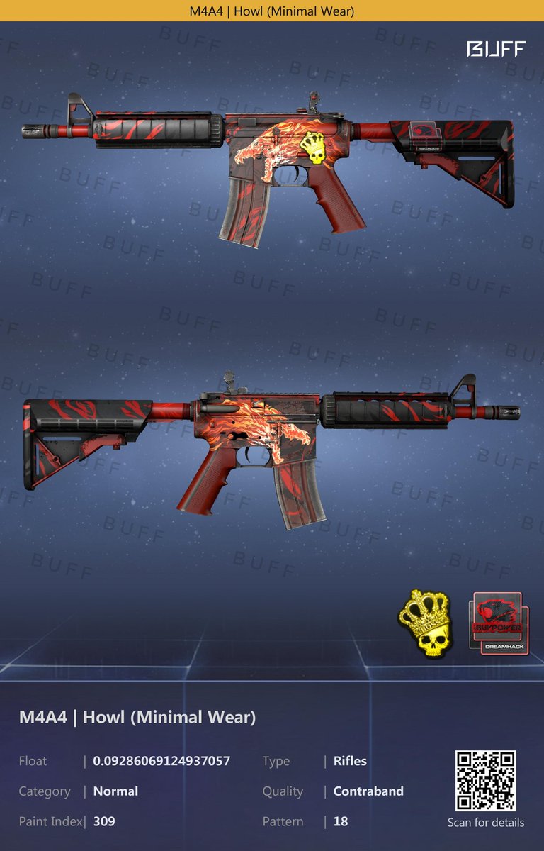 CobraCSGO's tweet photo. Been a few years, but finally got my favorite M4 playskin back.... bonus points for the Crown and IBP https://t.co/HPIx3hWmSp