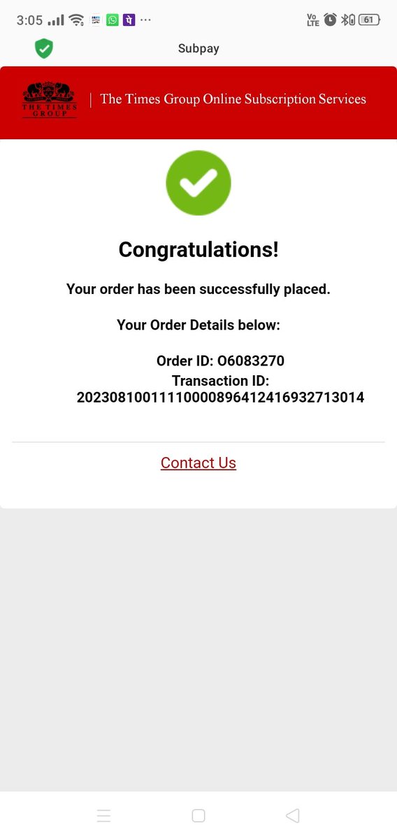 DTPuneet's tweet photo. @timesofindia I have purchsd TOI physical paper subscption but it's not yet started. Your customer care is saying it was suposed to start on 15Aug2023 but it's not.The CRM-dehli said will refund but yet received
Earlier we haven't received paper for 5 mnths but no action Taken https://t.co/4rCgTFahyZ