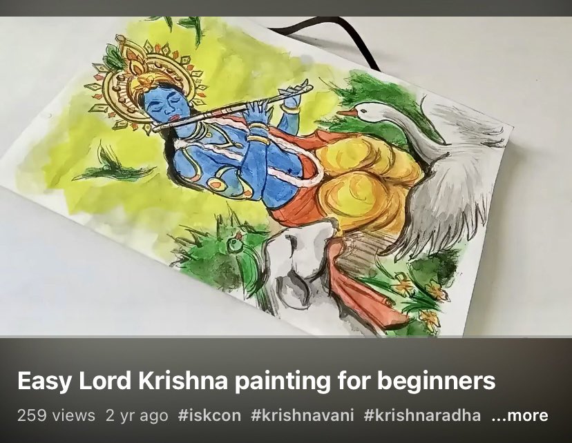 Easy Lord Krishna painting for beginners youtu.be/0D45GcuWBIY?si… via @YouTube . #madhav #yaduvanshi #yadav #gopal #krishnalove #jaishreeram #instagram #gokulashtami #jayakishoriji #goswami #hublidharwad #shreekrishna #radhe #instagood #ayodhya #balgopal #krishnaradha #radheshyam