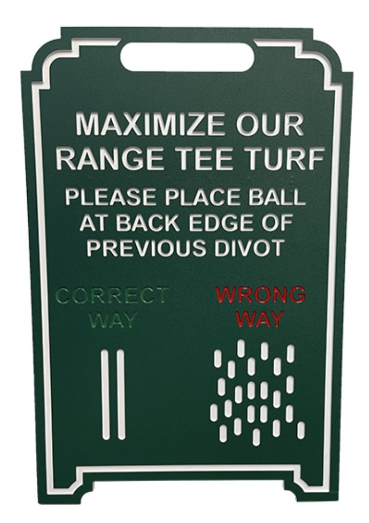 TheRandoDentist's tweet photo. @tacomaturf Will there be signs advising members of how to properly conserve turf?
#DivotAwareness https://t.co/Gm7EpfQPFo