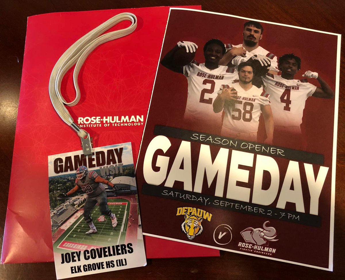 Thank you <a href="/RoseHulmanFB/">Rose-Hulman Football</a> for having me out for the game! Had a great time checking out the facilities and learning more about the program!