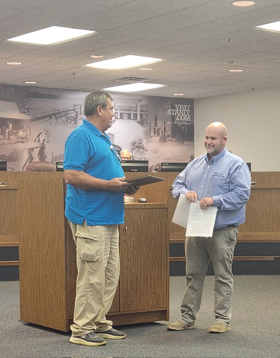 Proud of my father, Allen Dennis, for being recognized at the Stanly County Commissioners' Meeting tonight for being named the North Carolina Electrical Inspectors' Association "Electrical Inspector of the Year."  Great job Dad!  We are so proud of your accomplishment!