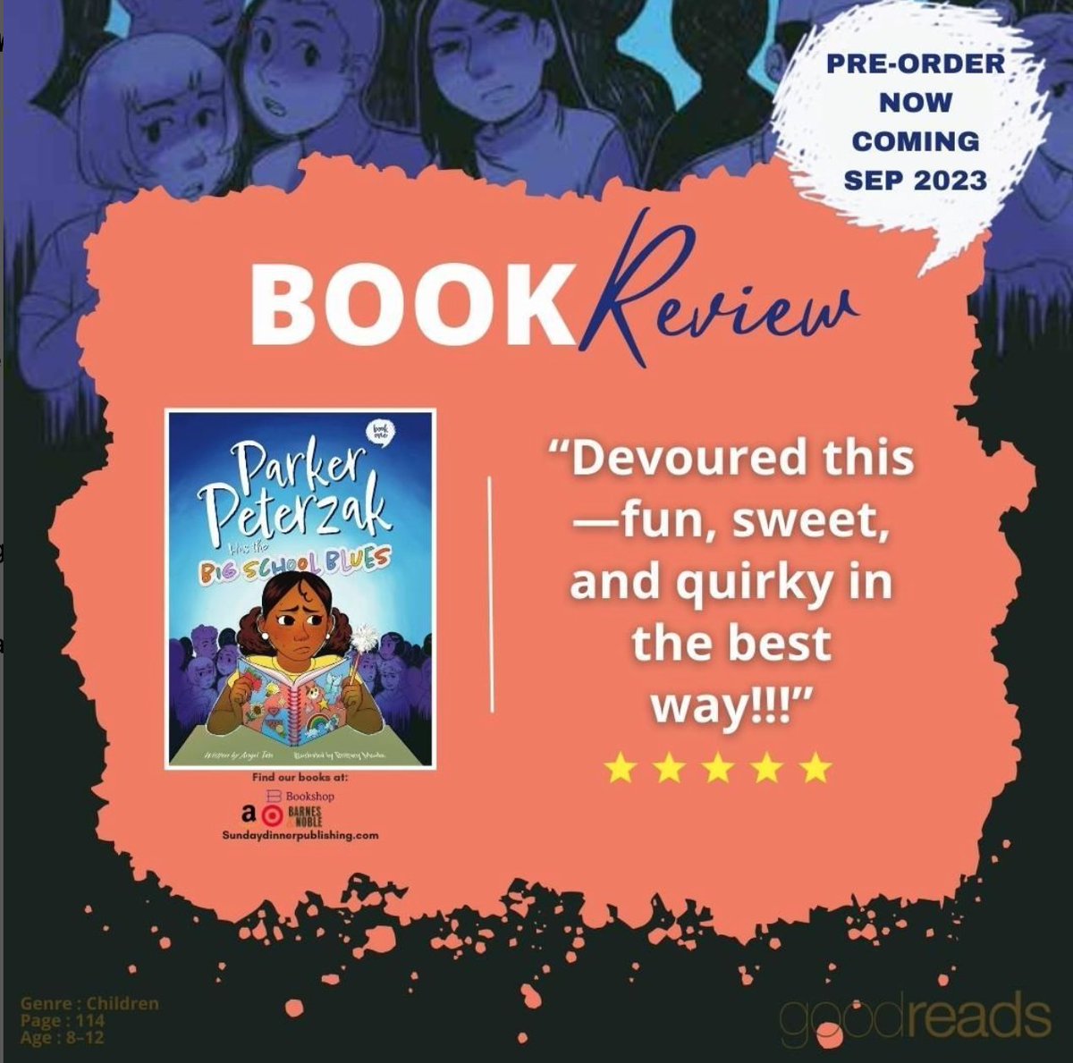 SundayDinnerPub's tweet photo. The REVIEWS are coming in and... 

check out PARKER PETERZAK HAS THE BIG SCHOOL BLUES is on Edelweiss!

https://t.co/XLovCtJuM5

OR

Email Info@sundaydinnerpublishing.com for an e-galley

#bookreview #bookblogger #booktwt
#bookstagram #booktok #writingcommunity #indiepub #debut https://t.co/6xgrhJ0LI5