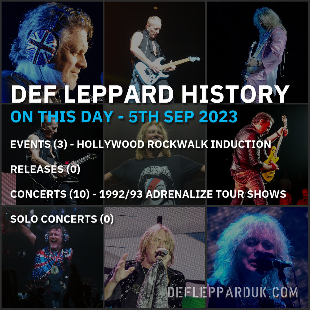 dltourhistory's tweet photo. On This Day In #DEFLEPPARD History - 5th September #highndry #women #hysteria #adrenalize #slang #rockwalk #defleppard2018 #dltourhistory #onthisday
On This Day in Def Leppard History - 5th September, the following concerts and events took place.
https://t.co/l225gjcZ1Z https://t.co/zWuafhXd5T