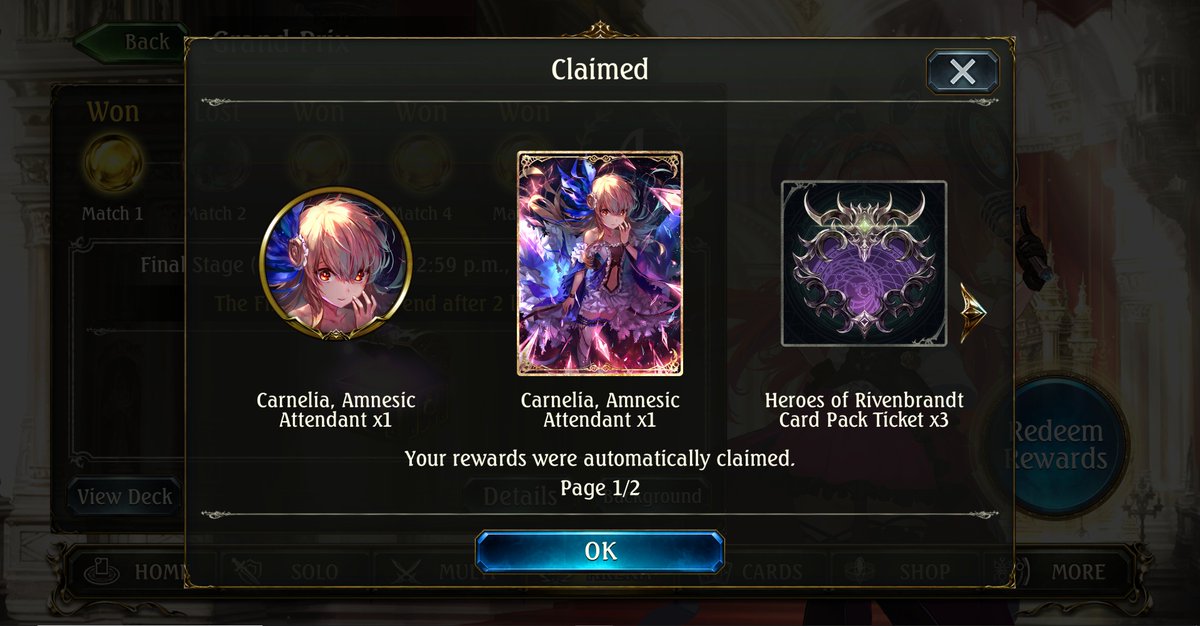 jesh__35's tweet photo. 4-1 Heroes of Rivenbrandt rotation GP 
Final stage
Machina Portal

no flair :(

lost to artifact portal 
him:
t1 retrafia 
t3 lazuli
t4 deus 
t5 full board

me: no invoke until t7

mull for gioffre, rampage, reporter
keep arriet going 2nd
keep one of warden or lucius going first https://t.co/LM5ikeuLVB