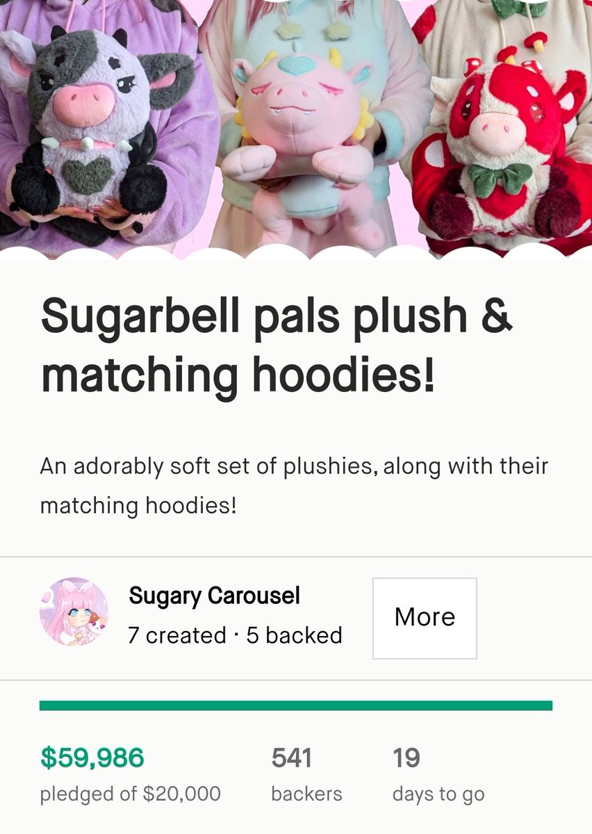 We are SO CLOSE to 60k!!! Anyone eyeing a plush or hoodie n wanna push us over? 💗👀