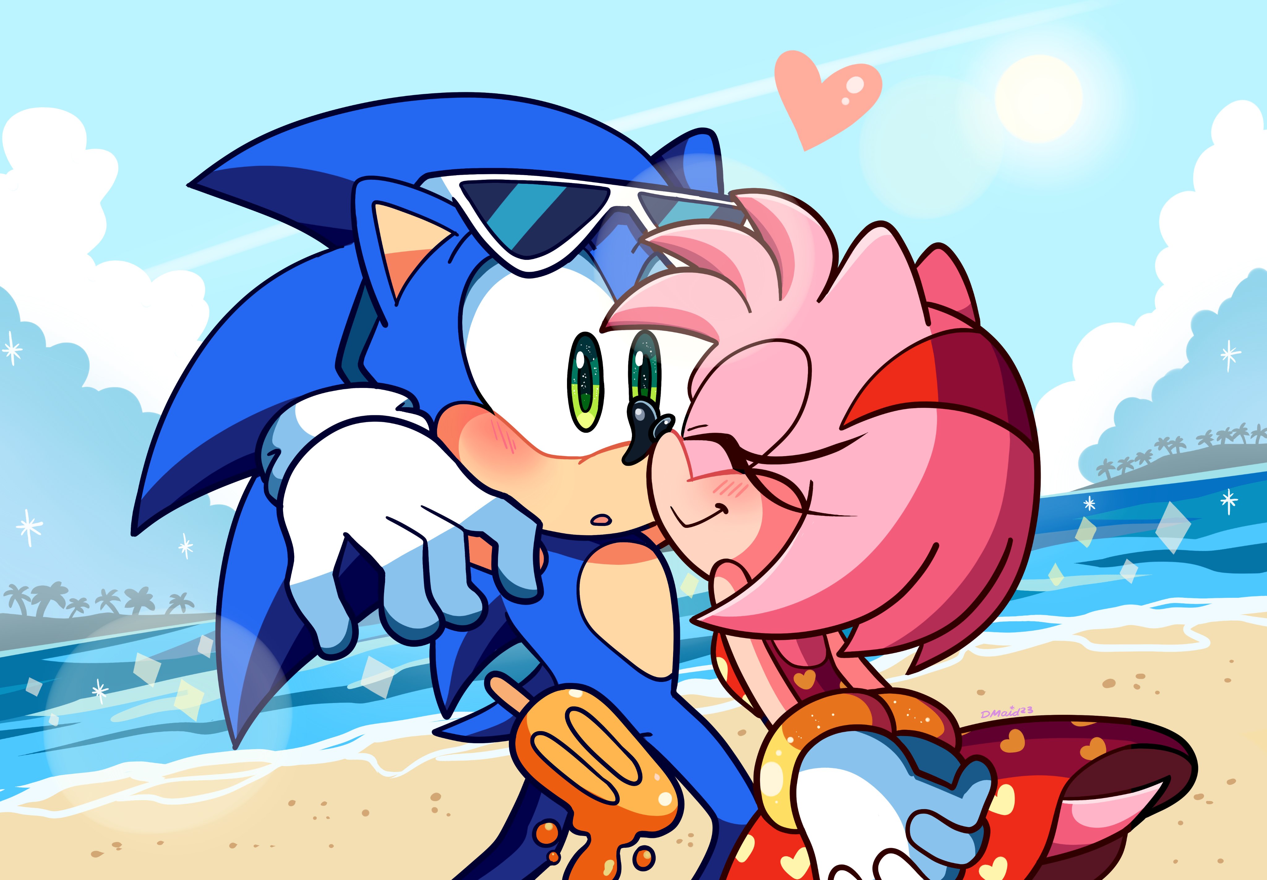 💜Domestic💜 on X: Sonamy Valentine's~ 💕💕 #SonicTheHedgehog #amyrose # FANART  / X