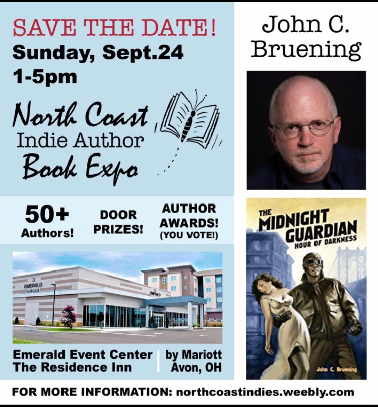 NE Ohio folks: I’ll be at the North Coast Indie Author Book Expo later this month (9/24) with dozens of other authors at the Residence Inn in Avon, OH. Stop by and say hello! #NorthCoastIndieAuthorBookExpo #MidnightGuardian #FlinchBooks #indieauthor #indiepublisher #amwriting