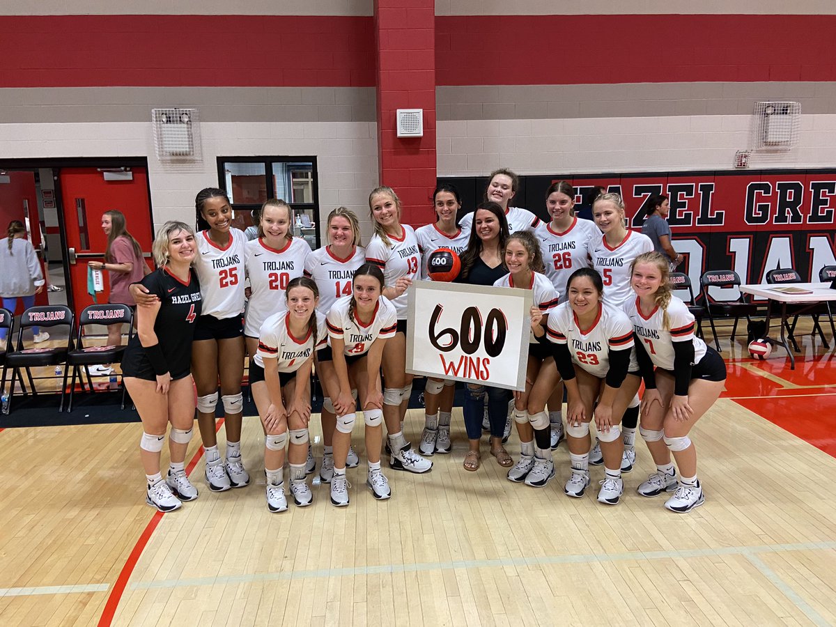 NickPKuzma's tweet photo. Milestone tonight in Hazel Green! @CoCoTate collects her 600th win as a head coach @HGHSVBall https://t.co/17dCmlLc5z