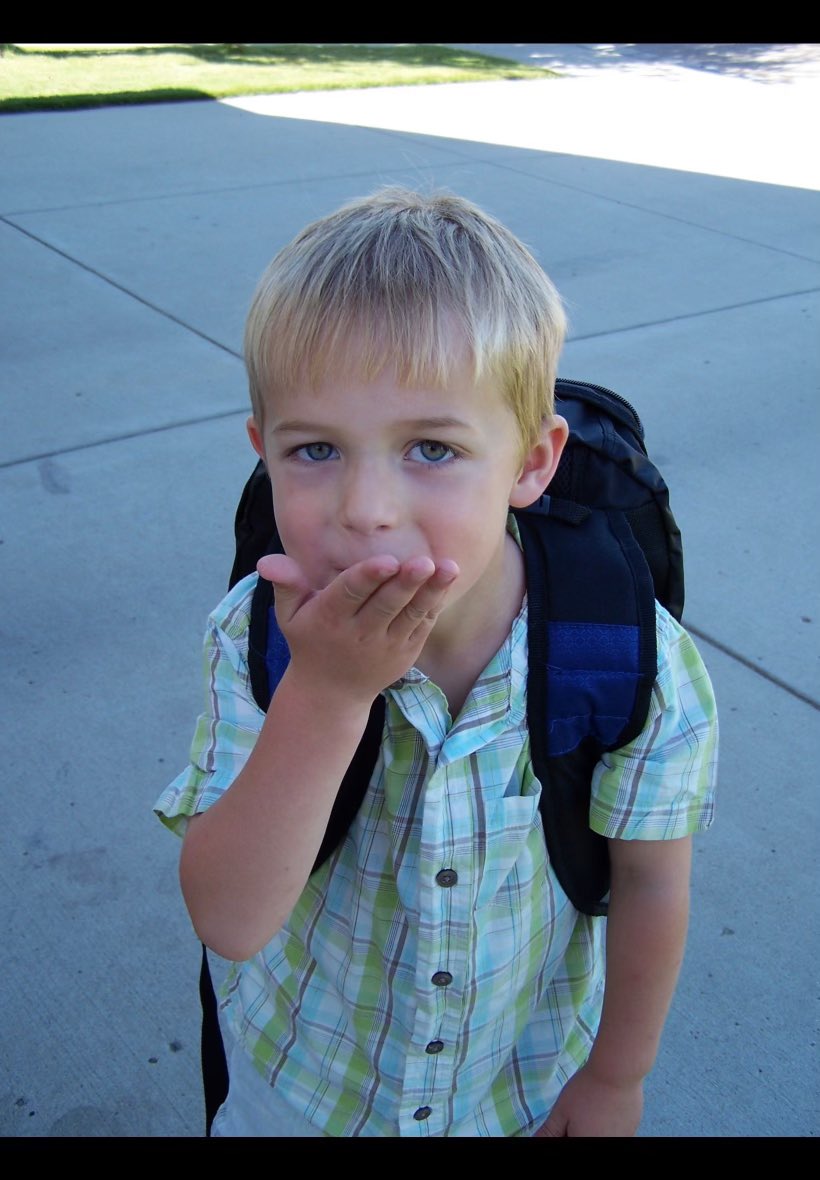 My baby boy on his first day of school…a few years back.