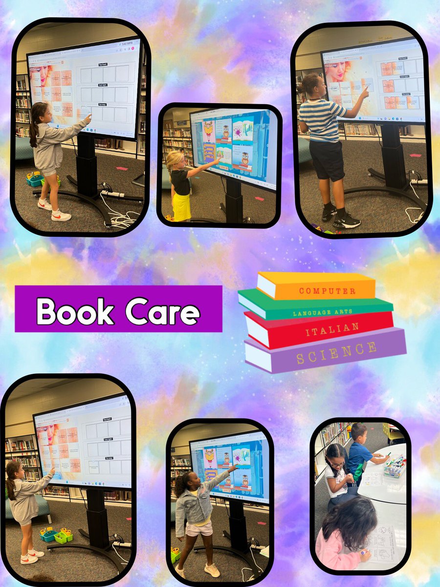 brill_library's tweet photo. We love using snowflake in the library. The students were sorting how to care for books and learning about how to pick a just right book to read using the five finger rule. @BrillKISD https://t.co/KnAA2pjNEJ
