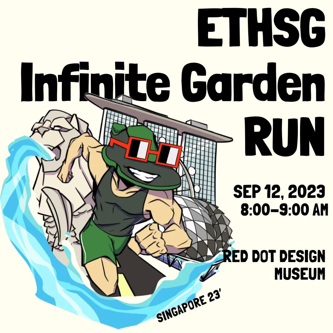 🏃‍♂️ Fresh off the #KBWRun in Korea! Next up: Singapore 🇸🇬 on SEP 12, 2023, 8:00 a.m.
Join us for a 3K around the lake, starting at the Red Dot Design Museum. Dive into #EthSG week with energy! 🚀
Mark your calendars and let's create memories together! 🌍🤝 buff.ly/3EpMHT1