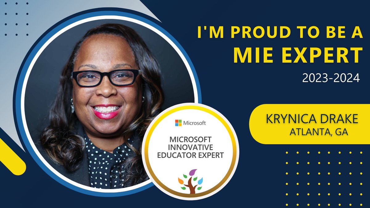This year will be golden!  So excited to be selected as an MIE Expert for 2023-2024 #MicrosoftEdu #MIEExpert @MIEE_Flopsie #GAMIEE