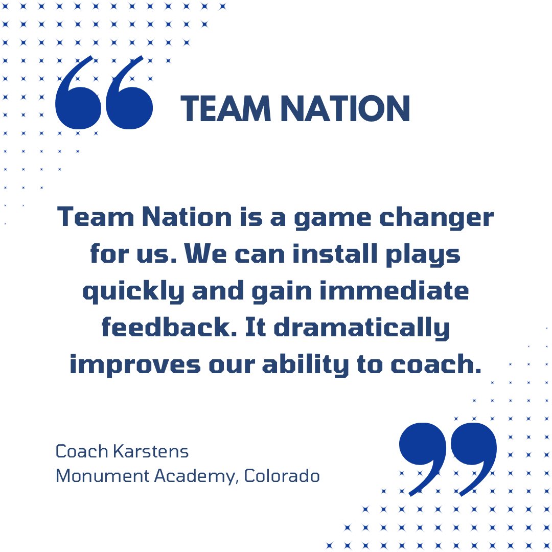 Did you know that Team Nation syncs with Hudl? Game changer!

#WinningSolution #TeamNation #MobileLearning #Playbook #TXHSFB #HighSchoolFootball