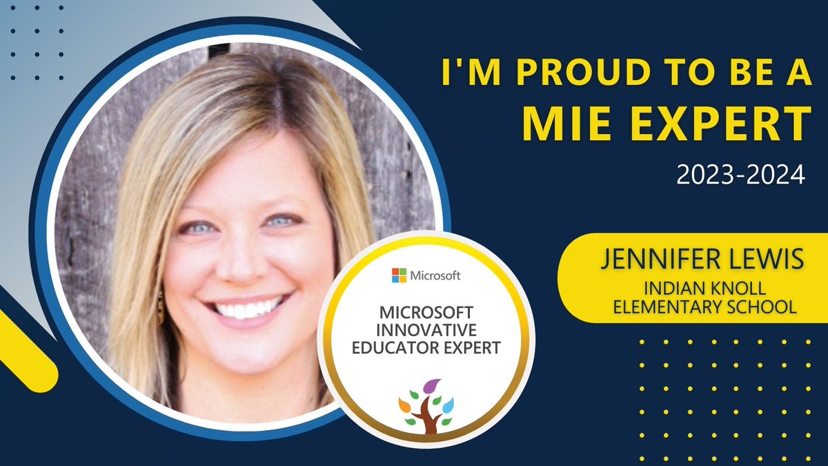 I'm honored to be selected as an #MIEExpert for the 2023-2024 school year! #MicrosoftEDU #IKESmsEDU #GaMIEE