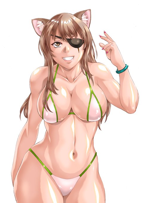 #夏が終わりそうだし今年描いた水着絵を貼ろう 
一枚しかない‥ 