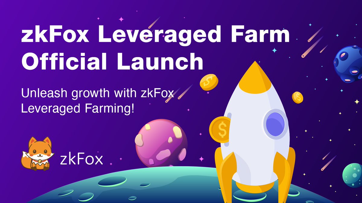 📢#zkFox leveraged farm is officially launched. For users who want to earn higher #LP rewards but don't have enough capital, they can pay certain interest to borrow funds from zkFox to #leverage their deposits for LP mining. Try it out now! zkfox.io/#/farmv2 #zksync