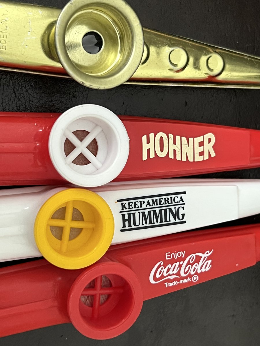 TeriE's tweet photo. FUN~ #Vintage Advertising #Kazoos Red White Gold Hum Music Toy #CocaCola #Horner Lot of 4 Toys #toys #vintagetoys #musicaltoys #music #advertisingpromo #Adpromo #Humming #Hum #Music #band #funtoys #collectibletoys https://t.co/amvkYDZApL #eBay via @eBay https://t.co/F2u08t142g
