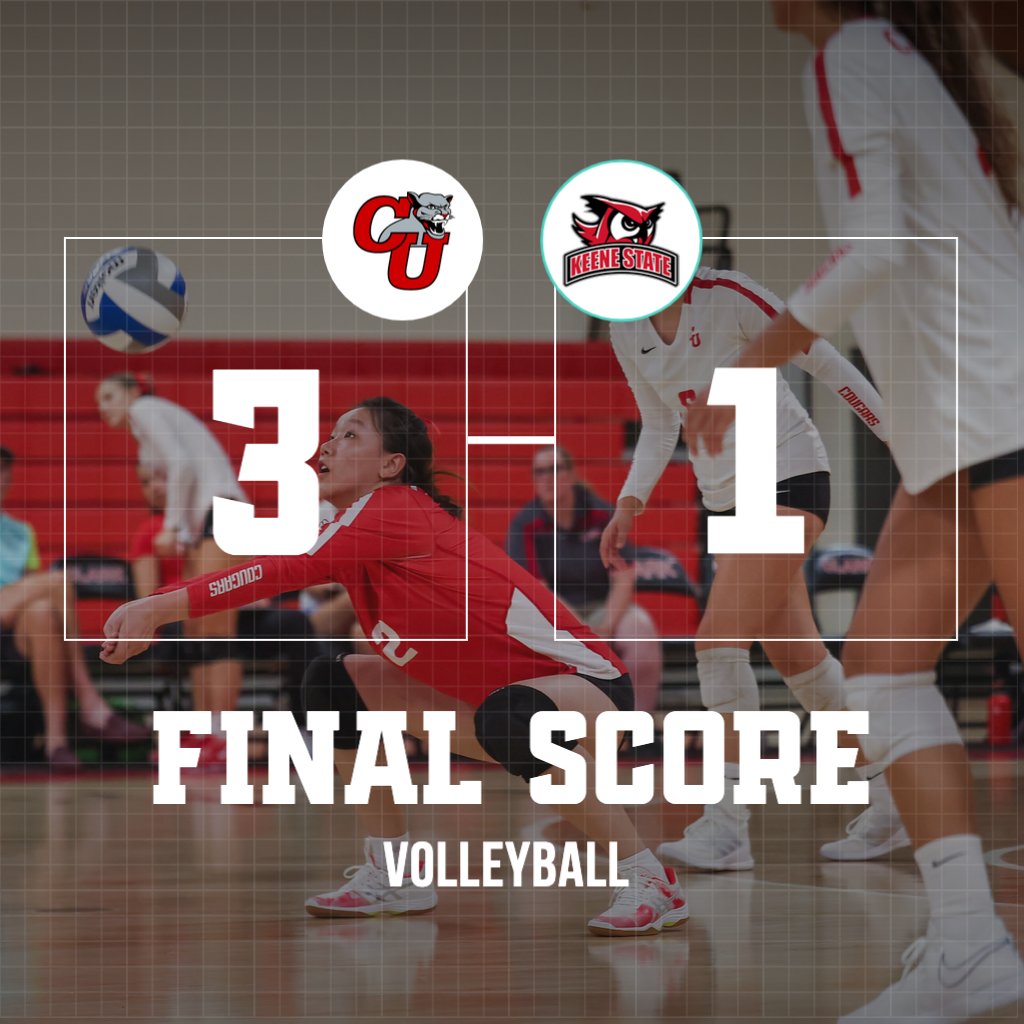 Clark_Vball's tweet photo. Volleyball Registers 3-1 Victory in Home Opener Against Keene State

Kills: Flurry (15), Pastor (10), Williams (10)

Assists: Torres (19), Dopazo (18)

Digs: Liu (16)

📰 https://t.co/9fWnohyMiw

#RollCougs https://t.co/kYadN8FQA0