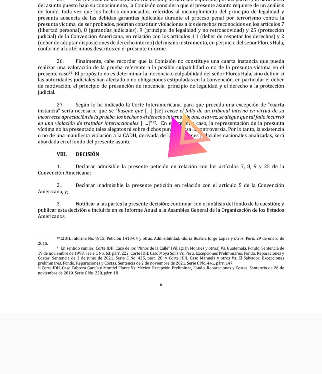 La Comisión Interamericana de Derechos Humanos (CIDH) admitió una demanda contra el Estado presentada por Florindo Flores Hala, camarada 'Artemio’. Él fue condenado a cadena perpetua por el delito de terrorismo.