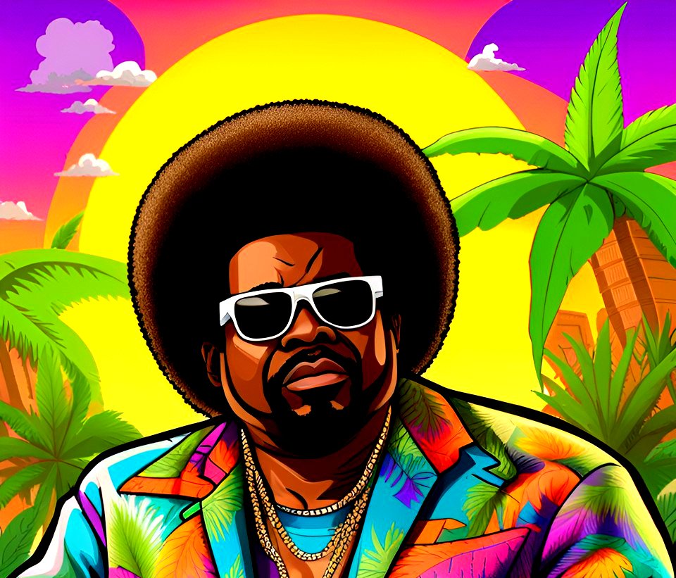 finalgamer89's tweet photo. #artideas based on #afroman #ogafroman #art #aiart #musicianfanart #fanart #musician #guitar #weed #man #artwork #beach #palmtrees #cool #afromanfan #afromanfanart #afromanfans #afromanmusic #aiartist #aifanart #fanartai https://t.co/bb1j4rrffD