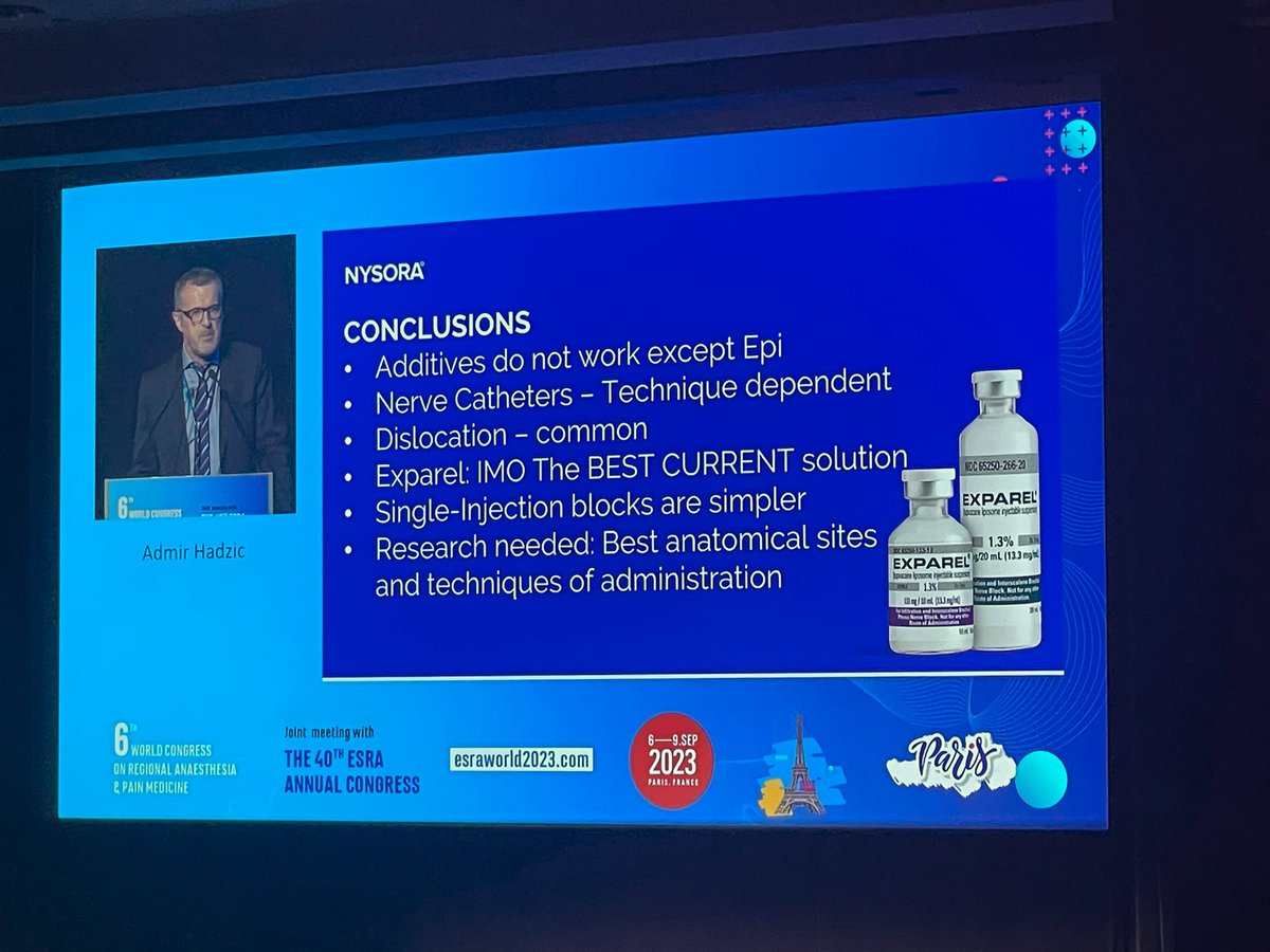 HouthoffKavita's tweet photo. Professor Hadzic “Exparel: BEST CURRENT solution for block prolongation” 🏋🏼‍♀️ https://t.co/wDw1c5SJJN
