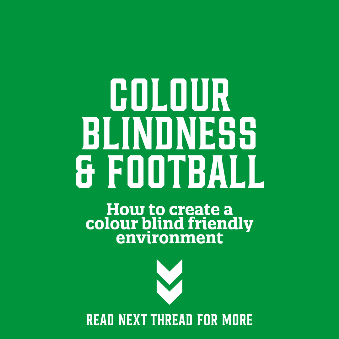 1/10 🧵When you’re colour blind, kit clashes can cause confusion. This #ColourBlindAwarenessDay find out more about colour blindness in football and the changes you can make to ensure you create a colour blind friendly environment.

#PAWB