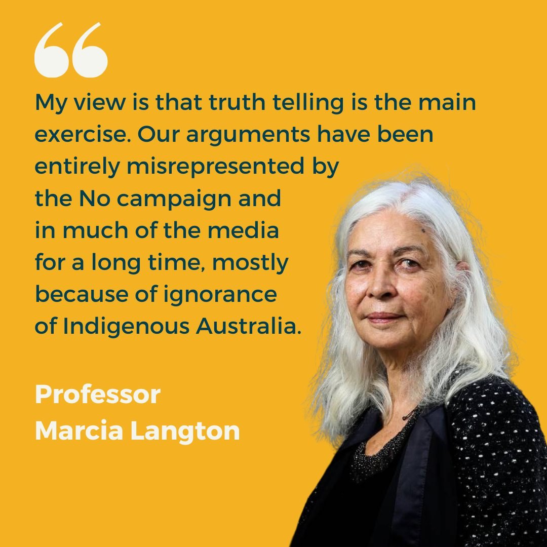 #MarciaLangton delivered a powerful address at the #NPC She called out #misinformation and #bullying in the #media tellingf journalists to lift their game and not participate in pile-ons. #NEWSCORPSE  is providing an #unrivalled platform for anti-Voice #misinformation 
#VoteYes