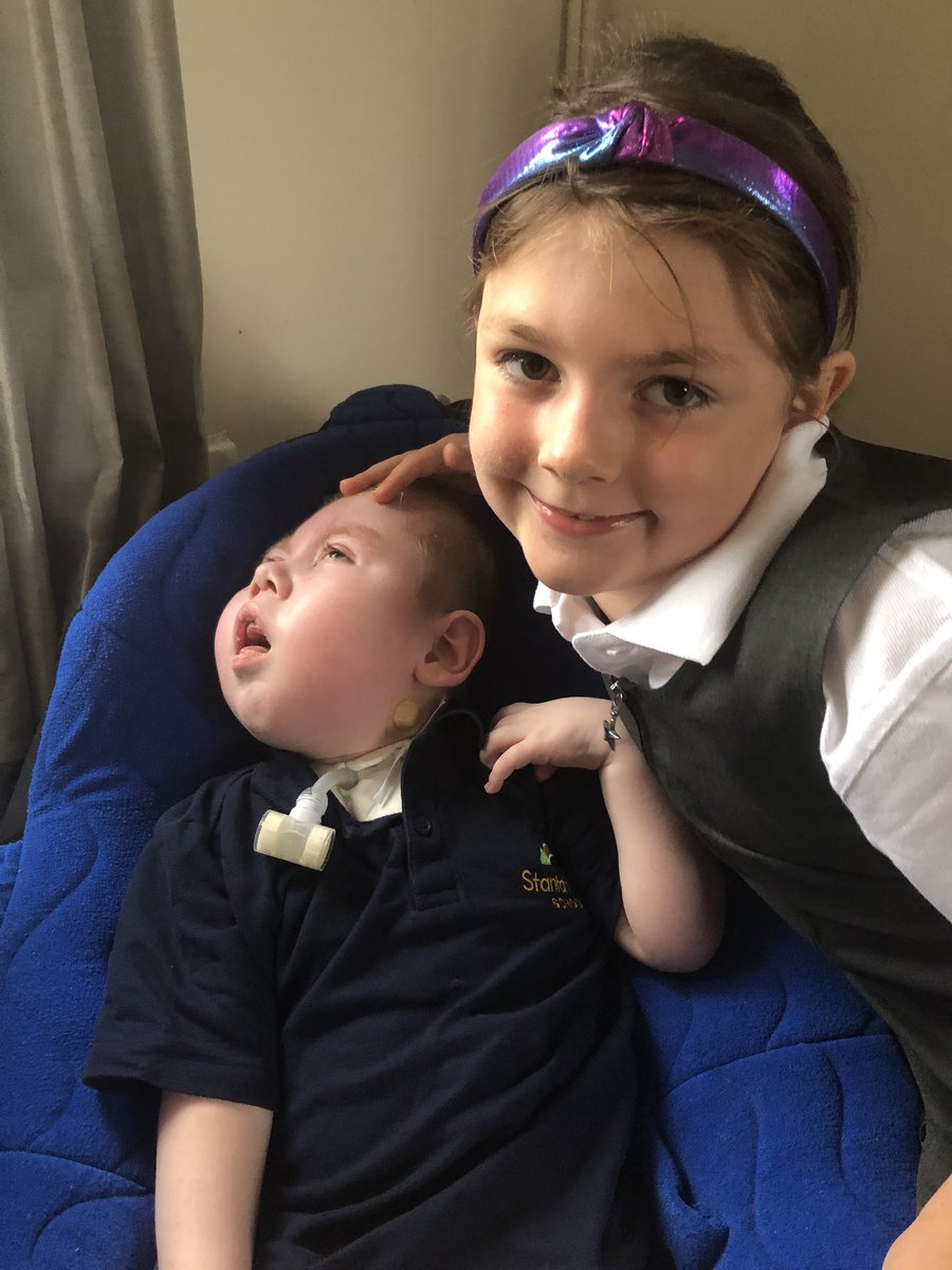 CatherineCoton's tweet photo. @scargill_school @StantonValeSch All ready for year 3 and reception year! I know Freddie can’t start yet due to funding issues but we wanted to document today anyway!!! https://t.co/xXwuavTQSE