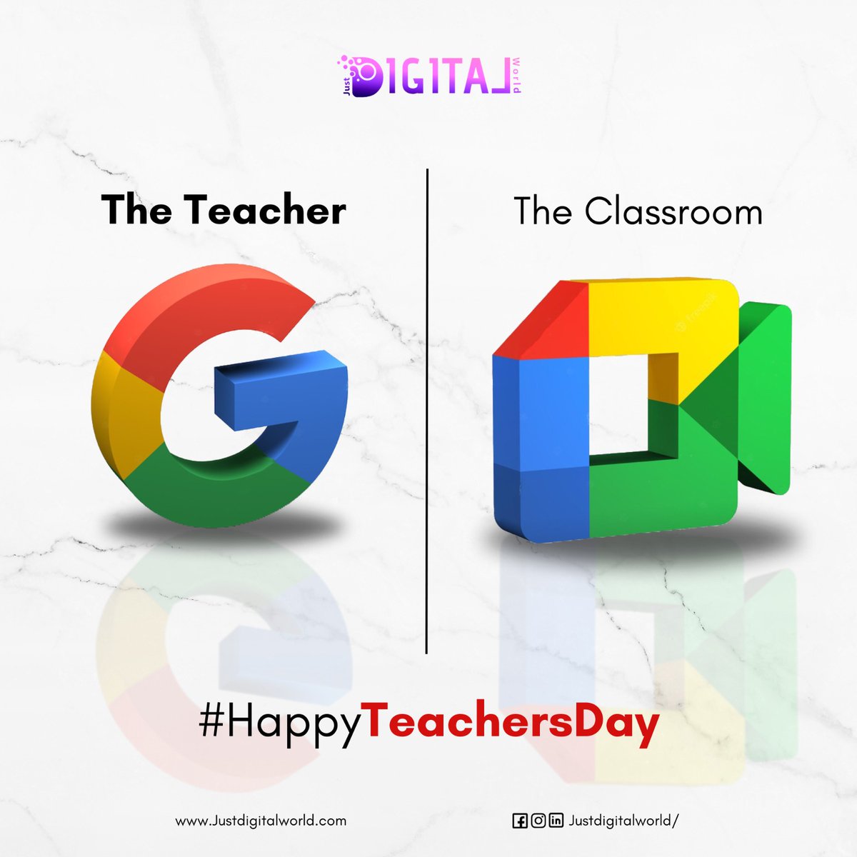 JDW_2019's tweet photo. #HappyTeachersDay to our virtual mentor, #Google! From Google Search to #GoogleMeet, you've been our guide through the #digitallearning journey. 🖥️📚
#teachersday #teachers #digitalexperience #virtualmentor #ourguide #graphicdesign #graphicdesigner #graphicdesigning #jdw https://t.co/Z7K5jtqK3o