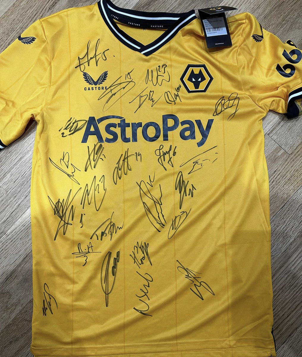 Raffle launching tonight! 🐺🔥🚨

FIRST PRIZE! 🤯
Fully squad signed 2023-24 Wolves shirt! Including GO’N

Runners up prizes too!!

Supporting. <a href="/The1p36Family/">The 1p36 Family Trust</a> <a href="/TheRWTCharity/">The Royal Wolverhampton NHS Trust Charity</a> <a href="/BreastCancerNow/">Breast Cancer Now</a> 

RTs appreciated 👏👏👏🔥