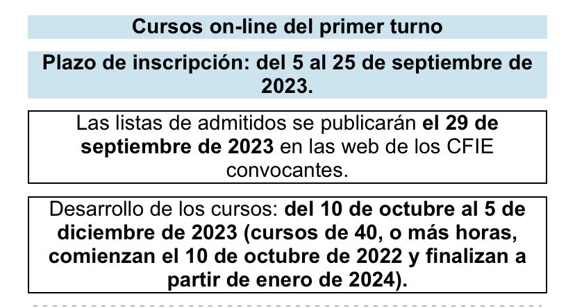 CDE_Burgos's tweet photo. 🔊ℹ️ ¡Comienza la oferta de formación! 

Si quieres seguir formándote en #CompetenciaDigitalDocente en este nuevo curso, está abierto el plazo de inscripción hasta el 25-sept. 

🔗https://t.co/eFIwb9YT40

¡Feliz curso! https://t.co/XLyQI2fids
