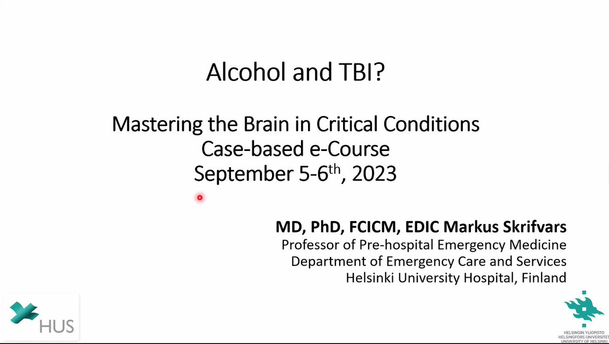 ca_iaquaniello's tweet photo. Let's pair the food for thought that @romsonnevil just served with an exciting talk by @MarkusSkrifvars about Alcohol and TBI!

#Brainmasters #ESICM https://t.co/xFhbgm99Fm