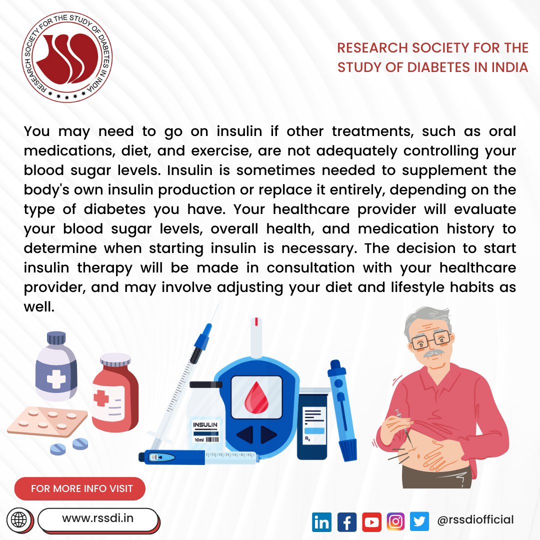 Rssdi_official's tweet photo. Q&A: When must I go on #insulin? ๐ค Understanding the right time for insulin therapy is crucial in #diabetes management. Explore our infographic for insights. Knowledge is the key to informed decisions! ๐ก๐
#DiabetesFAQ #InsulinTherapy #HealthAwareness #insulinresistance https://t.co/SgLVwvgItL