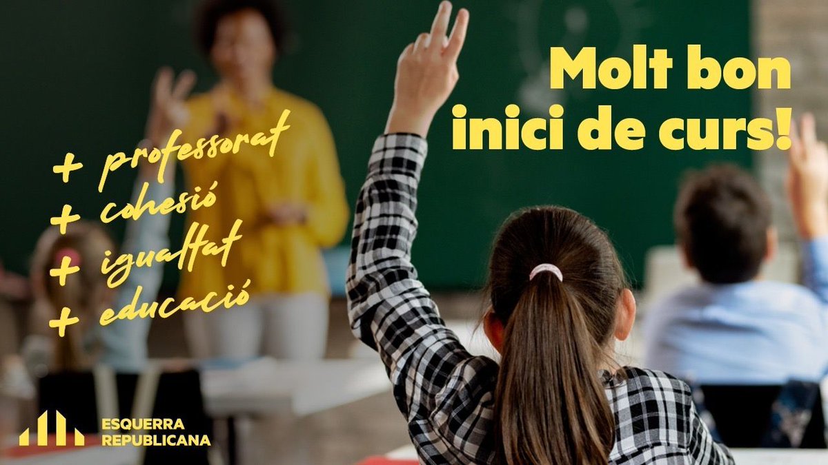 ERCPirineu's tweet photo. Desitgem un molt bon inici de curs a tots els nens i nenes de l'#AltPirineu i #Aran a i les seves famílies!☀️ https://t.co/J2evhMnnOV