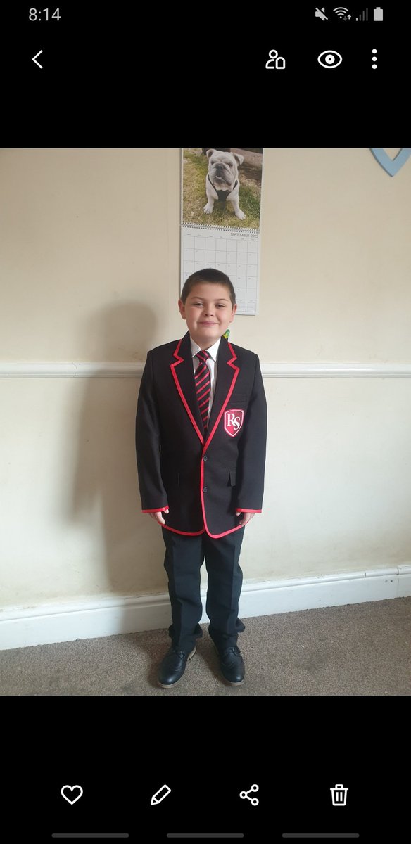 Well there he is on his next learning chapter <a href="/JdoddMrsj/">joanne dodd</a> <a href="/MrsMunroPeover/">Peover Superior</a> <a href="/VictoriaRoadPS/">Victoria Road PS</a> Have a great 1st day we are so proud of you 🥰🥰🥰🥰 xxxxx